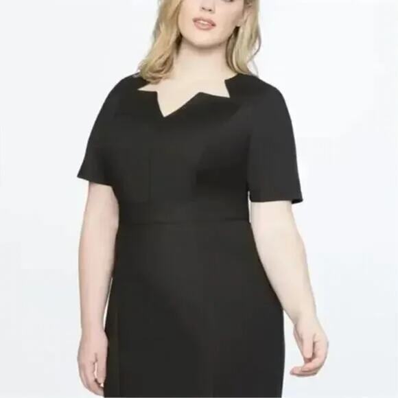 New! Eloquii Sheath Dress with Cut Out star Neckline exposed zipper, size 22 - Picture 2 of 16